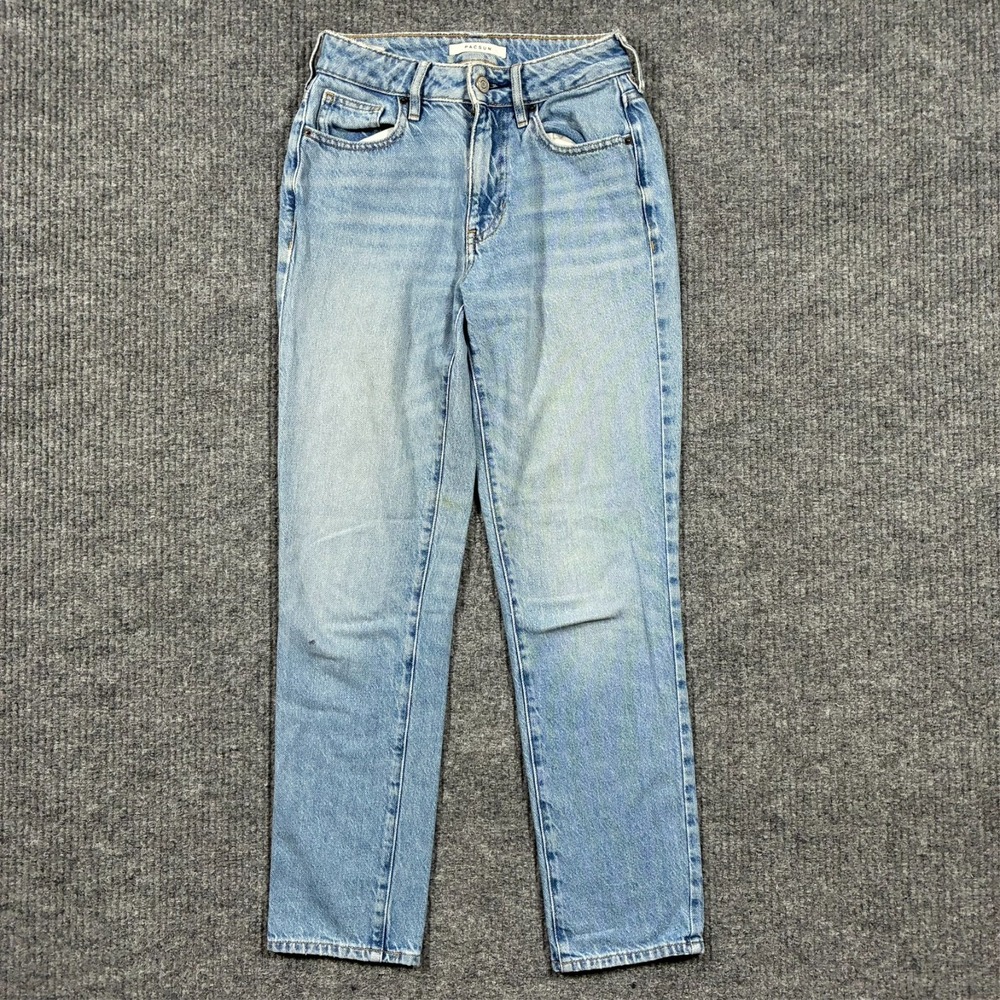 Pacsun Mom Jeans Womens Size 23 Blue Denim Cotton Stretch Casual Mid Rise